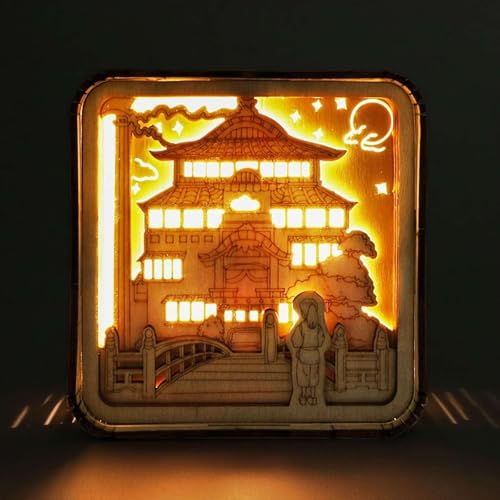 Holzpuzzles Nachttischlampe, 3D-Holzpuzzles für Erwachsene und Kinder, 3D-Puzzle-Muster, Gebäude 3D für Holz mit Puzzles von Generisch