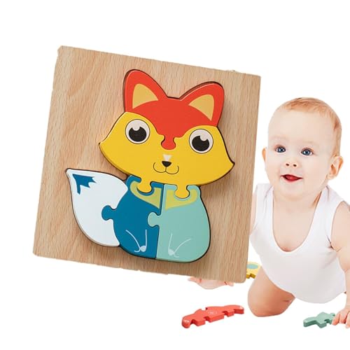 Holzpuzzles für Kleinkinder,-Holzpuzzles | 3D-Tierpuzzles aus Holz für Kinder | -Spielzeug für 1 2 3 alte Mädchen und, Weihnachts- und Geburtstagsgeschenke, Lernspielzeug von Generisch