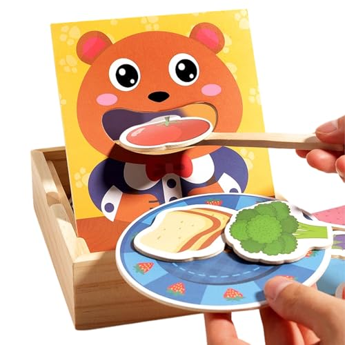 Holzspielzeug Zum Füttern, Bären Rollenspiel-Lebensmittel Set Für Kinder, Holz Nachahmung Essensset Motorik Lernspiel Für Geburtstag & Zuhause Holzspielzeug Zum Füttern, Bären Rollenspiel-Lebensmittel Set Für Kinder, Holz Nachahmung Essensset Motorik Lernspiel Für Geburtstag & Zuhause von Generisch