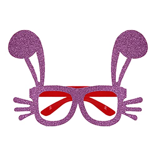 Hübsche Osterdeko Für Tür Fenster Hase Osterparty Brille Küken, Hase Brille Baby Fotoshooting Accessoires (red h, One Size) von Generisch