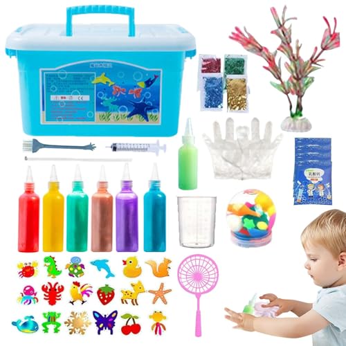 Hydrogel für Kinder| Wassergelee-Kreativset | 14 Formformen magic waters elfs Kit | Fantasievoller Ozean, Landkreaturen, Ozeanlandformen | Malset für Kinder, Hydrogel-Spielzeug, 40 Stück/Set von Generisch