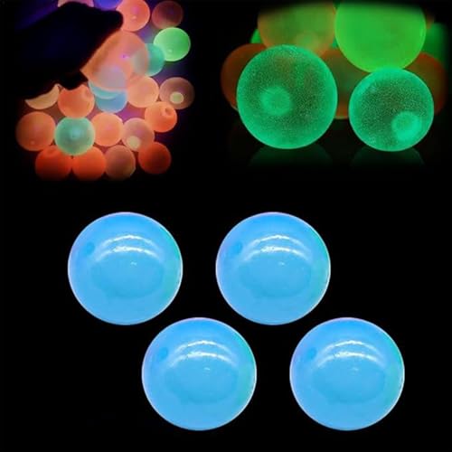 Im Dunkeln Leuchtende Klebebälle | Glorbs Klebebälle an die Wand Werfen | Sticky Glow Stressball Fidget Toys Wall Ball | Sensorische Spielzeuge zum Stressabbau Leuchtball Deckenbälle für Schlafzimmer von Generisch