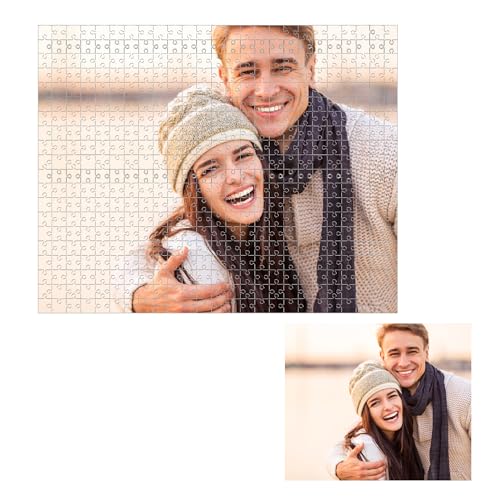 Individuelle Puzzles aus Fotos, 120/500/1000 Teile, personalisiertes Bild-Text-Puzzle, Machen Sie Ihr eigenes vertikales Puzzle, Geschenk für Erwachsene, Kinder, Familie, Hochzeit, Abschluss von Generisch