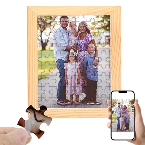 Individuelles Puzzle, Puzzle mit eigenem Foto,Personalisiertes Puzzle für Foto 35/70/120 Teile, Individuelles Puzzle Geschenk für Familie, Hochzeit, Abschlussfeier, Haustier (120 Tabletten) von Generisch