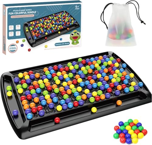 Intellektuelles Schachbrett, 241 Stück Brettspiel Kugeln, Rainbow Ball Elimination Brettspiel, Intellectual Chessboard,Familienspiele, Tabletop Familienspiele Partyspiele für Kinder (241 Stück) von Generisch