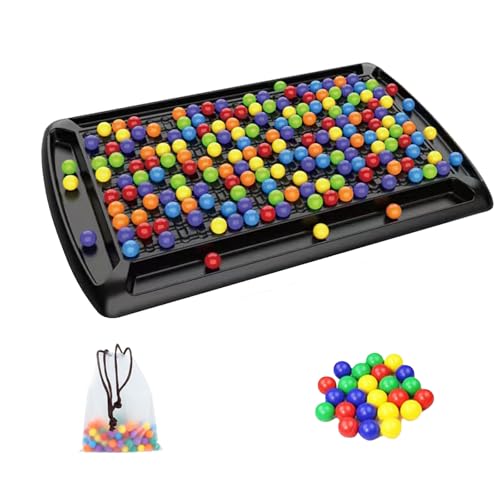 Intellektuelles Schachbrett Doppelduell, 241 Bälle Intellektuelles Schach Brettspiel Rainbow Ball, Tabletop Gesellschaftsspiele, Matching Strategiespiele Brettspiel für Kinder Erwachsene von Generisch