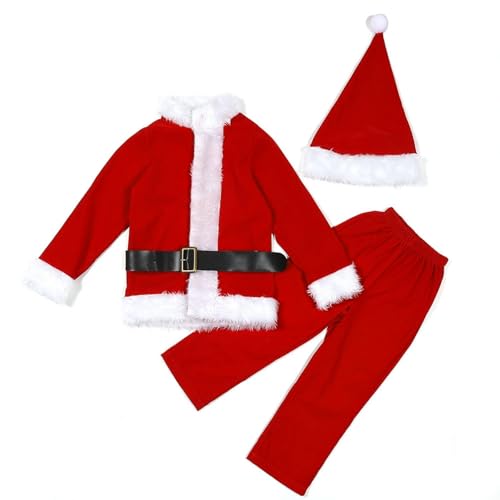 Jacke Mädchen Cheerleader Kostüm Kinder Winter Boys Santa Gathering Stage Dress Up Performance Costume Bustier Mädchen Cheerleader Kostüm Kinder (Red, 6-7 Years) von Generisch