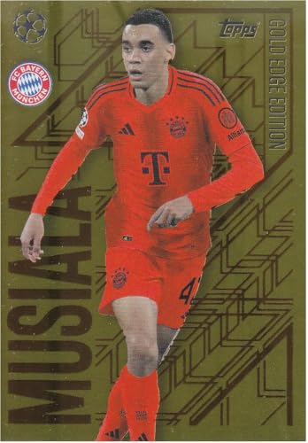 Jamal Musiala Bayern CL Tore 4 Golden Edge Edition Topps Fußball Sammelkarte GE5 von Generisch