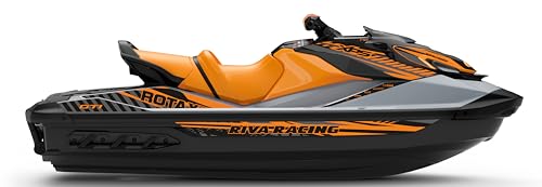 Jet Ski SeaDoo GTI, GTI SE 130 170 2020 2021 RIVARACING Sticker Set - Premium Vinyl Decals Kit Graphics with Bubble-Free Technology Adhesive, Jetski Sea Doo (Orange) von Generisch