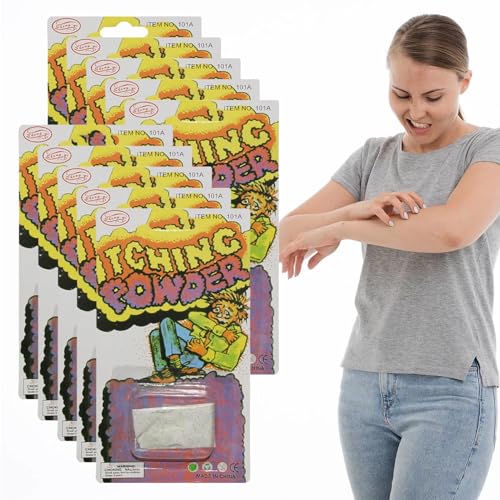 Juckpulver Extrem Stark, Juck Pulver Itching Powder, 10 Stück Halloween Trick Requisiten, Creative Safe Itchy Powder Prank, Set Mit 10 Prank Parodie Spielzeug, Sichere Juckende Puderstreiche von Generisch