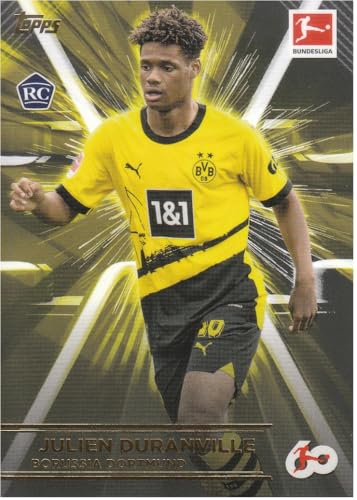 Julien Duranville Rookie Dortmund Heroes of Today Topps 60th Years Fußball Sammelkarte HT-7, hohe Kartenstärke von Generisch