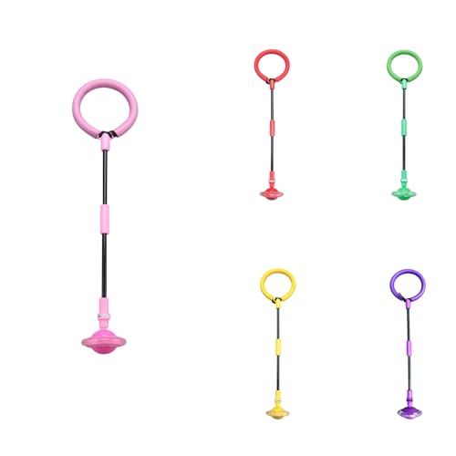 Jump ball Swing Wheel mit Lichtrad Kinder Blinkender Springring Fußkreisel Springender Ball Blinkender Faltbarer Flash Blinkender Sprungball Springring Kinder Blinkender (Rosa, Einheitsgröße) von Generisch