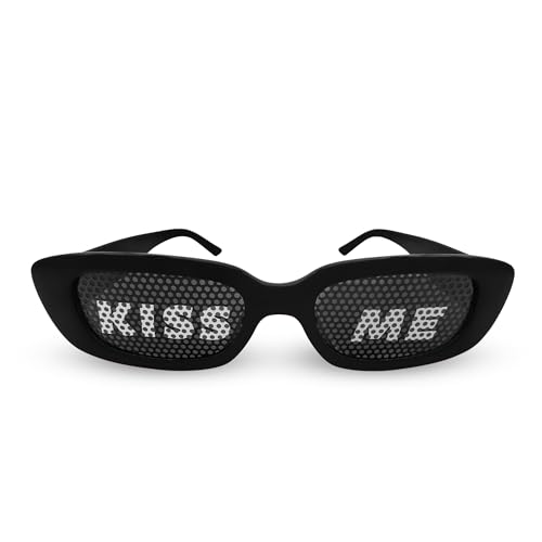 KISS ME Brille | Partybrille | Spaßbrille | Atzenbrille | Lustige Brille | Spassbrille | Party Zubehör für Partys, Clubs & Malle von Generisch