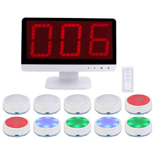 Kabelloses Quiz-Antwortspiel Buzzer System – 10 Sender + 1 Monitor-Host für Klassenzimmer-Spielshows, Party-Quiz – lustiges und interaktives Lernwerkzeug von Generisch