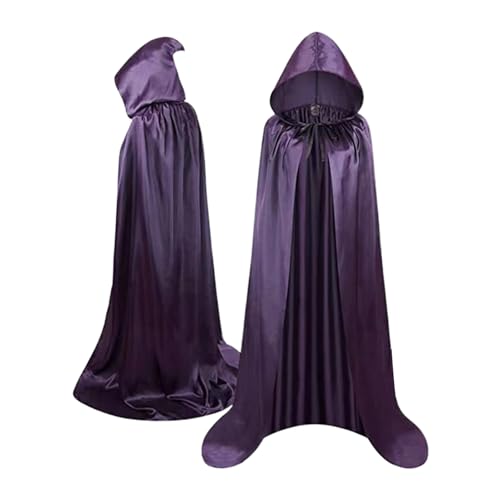 Kapuzenkaper Erwachsener - Halloween Cloak Kostüm | Long Cosplay Robe, 59 Zoll Unisex Erwachsene Kapuze -Umhang für Halloween Raven Cosplay Kostüm Unisex in voller Länge für Theaterzauberer Dress Up M Kapuzenkaper Erwachsener - Halloween Cloak Kostüm | Long Cosplay Robe, 59 Zoll Unisex Erwachsene Kapuze -Umhang für Halloween Raven Cosplay Kostüm Unisex in voller Länge für Theaterzauberer Dress Up M von Generisch