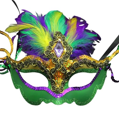 Karneval Accessoires Trendige Dekorationen Venezianische Casual Ball Maskerade Ball Kostüm Federn Narren Karneval Outfit Stirnbänder Party Masken 2025 Karneval Masken Kopfbedeckung Maske von Generisch