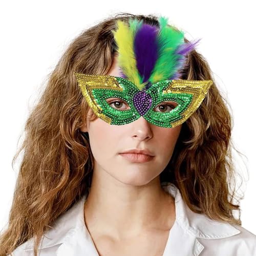 Karnevalskostüme für Damen, venezianischer Glitzer, venezianische Kunstfedern, Dekorationen, Ball, Party, Maskerade, Maskenanzug, Masken, Stirnbänder, Maskerade, Outfits 2025, Mardi Gas Outfis Zubehör Karnevalskostüme für Damen, venezianischer Glitzer, venezianische Kunstfedern, Dekorationen, Ball, Party, Maskerade, Maskenanzug, Masken, Stirnbänder, Maskerade, Outfits 2025, Mardi Gas Outfis Zubehör von Generisch