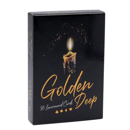 Kartendeck Lenormand, Fortune Golden Deep Lenormand 9 X 6,2 cm Brettspielkarten Tarot-Karten Orakelkarten Für Anfänger Kartenspielzubehör Für Familienspielzeit Treffen von Generisch