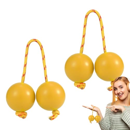 Kashaka Shaker Ball – afrikanischer Shaker-Musikinstrument, rhythmische Musik-Ei, ABS-Handpercussion-Instrumente, Doppelkürbisse für Kinder und Erwachsene, 2 Paar von Generisch