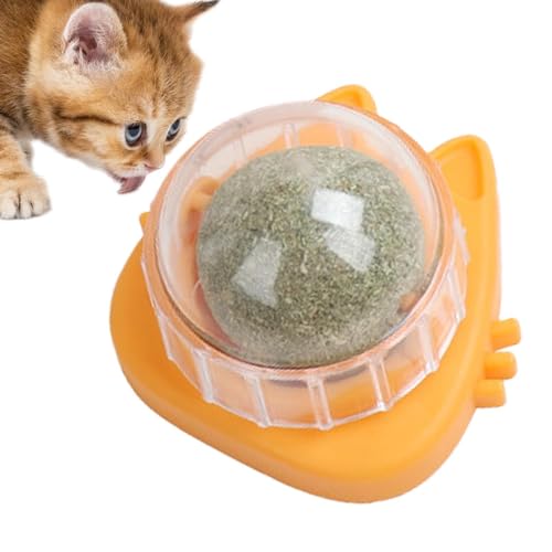 Katzenminze Ballspielzeug - Wall Catnip Roller zum Lecken von Katzen,Interaktives Katzen-Leck-Kau-Spielzeug für den Innenbereich, Katzenspielzeug, Katzenwand-Leckereien für die Reinigung der Katzenzäh von Generisch