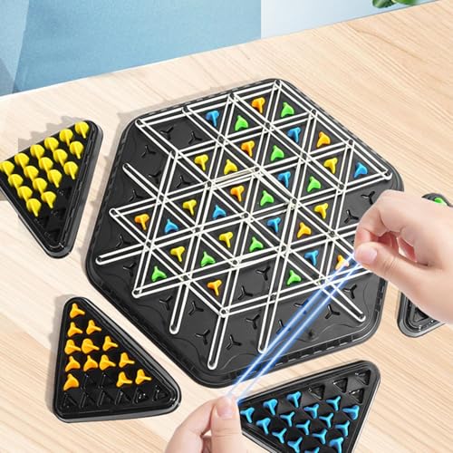 Ketten Dreieck Schachspiel, Dreieck Schach Brettspiel, Triggle Spiel Mit Gummibänder, Geometrisches Schachspiel, Knot Logic Spiel, Dreieck Spielzeug, Ketten Geometrie Spiel von Generisch