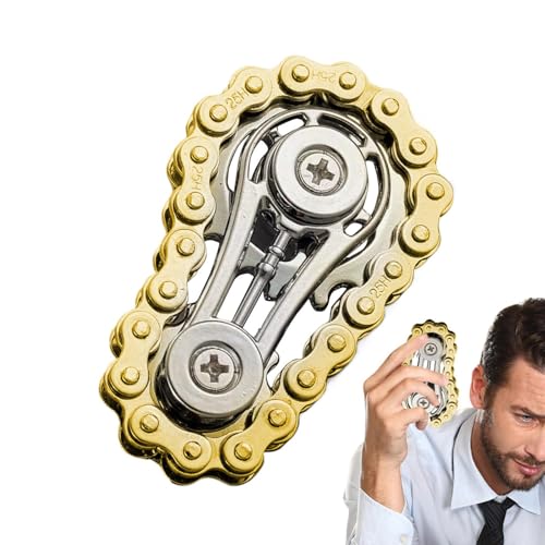 Kettenradkette Zappelspielzeug | Spannungsbekämpfungskette Spinner | 6x3,5 cm Iron Gadget | Taschengröße Sensorisches Werkzeug für Kinder Teenager Erwachsene, reduziert die Angst bei der Arbeit, zu Ha Kettenradkette Zappelspielzeug | Spannungsbekämpfungskette Spinner | 6x3,5 cm Iron Gadget | Taschengröße Sensorisches Werkzeug für Kinder Teenager Erwachsene, reduziert die Angst bei der Arbeit, zu Ha von Generisch
