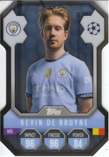 Kevin De Bruyne Man City Topps Match Attax Chrome Shield Fußball Sammelkarte SH 1 von Generisch