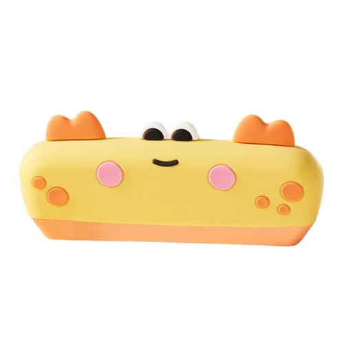 Kids Harmonica, Portable Music Toy, Washable Children Blow Instrument for Early Education, Breath Control Training, Home, Travel, School, 6.69x2.36 Inches, Silicone, ABS von Generisch