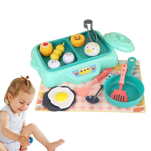 Kids Kitchen Playset, spielen Essensets für Kids Kitchen - 16-köpfiges Kochgeschirrsspielküchenkit tun Play Cooking Toys - Realistische interaktive gebratene Eier -Spielset, Party bevorzugt Accessoire von Generisch