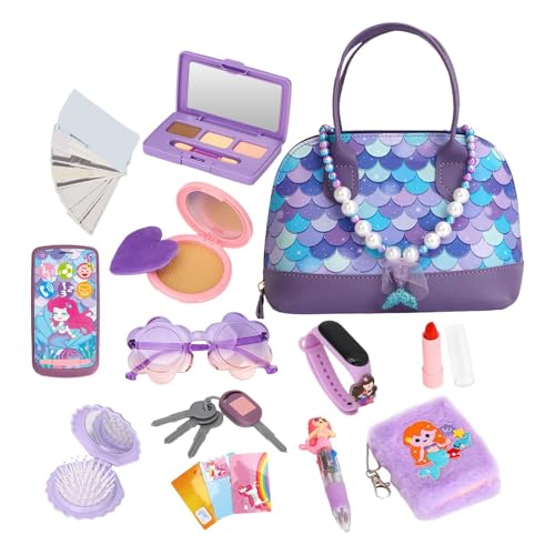 Kids Spiel Geldbörse | Kosmetik Make Up Geldbörse Tasche Spielzeug | Sensorisches Interaktives Spieleset für Reise Spielzimmer Schule Outdoor | Familienfest Geburtstag Hausparty Mädchen 3-6 Jahre Kids Spiel Geldbörse | Kosmetik Make Up Geldbörse Tasche Spielzeug | Sensorisches Interaktives Spieleset für Reise Spielzimmer Schule Outdoor | Familienfest Geburtstag Hausparty Mädchen 3-6 Jahre von Generisch