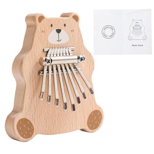 Kids Thumb Piano Toy, Bear-Shaped Handheld , Interactive Music Learning Instrument, 8-Key Finger Piano for Early Education, Musical Gift for Birthday Holiday von Generisch