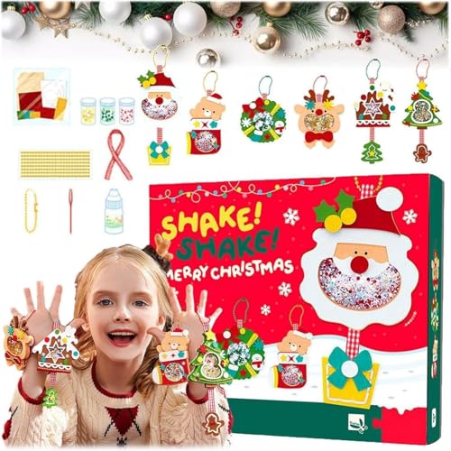 Kinder DIY Filz Anhänger Dekoration, Weihnachten Thema Filz Dekoration DIY Material, handgemachte Anhänger hängende Dekoration Partyzubehör, Geschenke für Kinder (1set) von Generisch