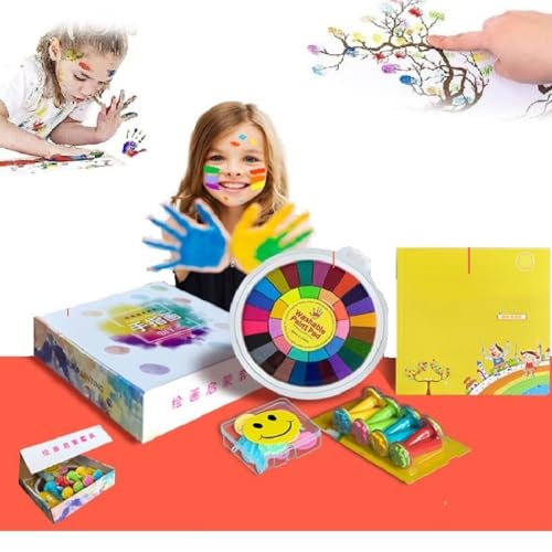 Kinder-Finger-Mal-Set, abwaschbares Finger-Mal-Set, für DIY-Handwerk Malerei, ideal für kreativen Spaß, Tippen Sie auf Kinder Kreativität und Phantasie, Alter 1-14 (36Farbe Geschenkset) von Generisch