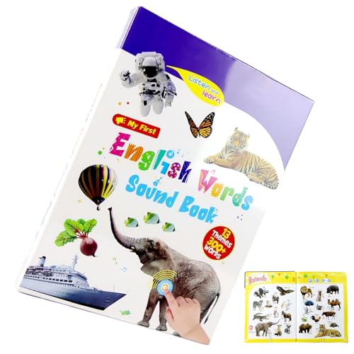 Kinder Interaktive Bücher,Englisch Lernendes Sprechendes Buch | Musikalische Sinneserfahrung Lernspielzeug Zur Wortschatz Und Sprachförderung Für Kinder 2-6 Jahre Kinder Interaktive Bücher,Englisch Lernendes Sprechendes Buch | Musikalische Sinneserfahrung Lernspielzeug Zur Wortschatz Und Sprachförderung Für Kinder 2-6 Jahre von Generisch