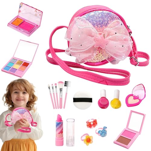 Kinder-Make-up-Set Spielzeug für Mädchen,Mädchen-Make-up-Set für Kinder - 26X echte kosmetische waschbare Spielzeuge für Kleinkinder-Make-up-Set - Echtes Make-up-Set enthält Werkzeuge, Kleinkind-Make- von Generisch