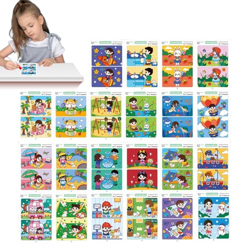Kinder Memory Spiel - Kleinkinder Unterschiede Finden Karten - Förderspielzeug Pädagogisches Fehlersuche Lernspiel Für Kinder Entwicklung Kinder Memory Spiel - Kleinkinder Unterschiede Finden Karten - Förderspielzeug Pädagogisches Fehlersuche Lernspiel Für Kinder Entwicklung von Generisch