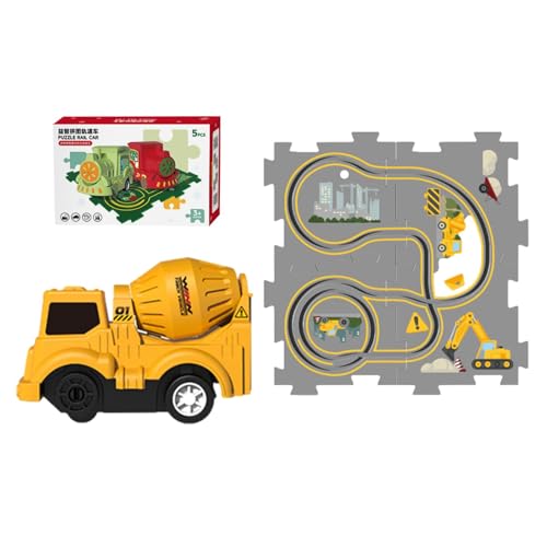 Kinder-Puzzle-Eisenbahnwagen-Spielset,Puzzle-Spielzeug-Eisenbahnwagen | Gleis-Spielset, Puzzle, Gleiswagen-Set zusammenbauen | Straßenbauer, pädagogisches Eisenbahnwagenmatten-Bauspielzeug für und Kle von Generisch