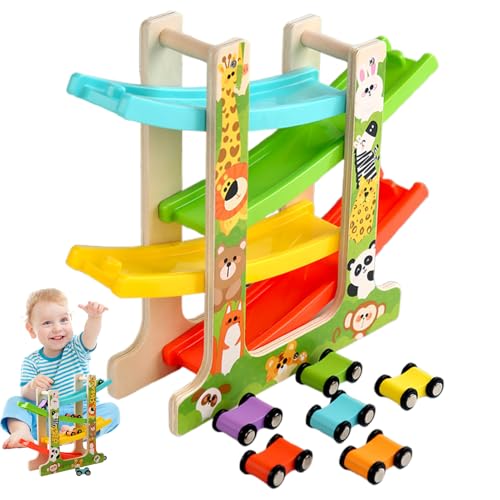 Kinder Rennstrecke Spielzeug - Holz Auto Rampenset | Entwicklungsfahrzeugbahn mit Rutschenden Autos, Frühes Lernen STEM Spiel für Kinder, Mädchen, Klassenzimmer, Geburtstag Kinder Rennstrecke Spielzeug - Holz Auto Rampenset | Entwicklungsfahrzeugbahn mit Rutschenden Autos, Frühes Lernen STEM Spiel für Kinder, Mädchen, Klassenzimmer, Geburtstag von Generisch