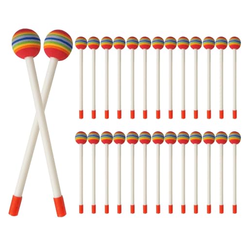 Kinder-Trommelstöcke, 28 Stück Rhythm Sticks Musikinstrumente Percussion-Musikspielzeug, Weiche Schlägel, Instrumentenzubehör für Kinder von Generisch