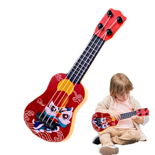 Kinder-Ukulele, viersaitige Ukulele-Gitarre, Erleuchtung, Früherziehung, massive Mahagoni-Oberseite, Samall-Größe, Musik-Ukulele-Gitarre für Eltern-Kind-Bindung, Hand-Augen-Koordination von Generisch