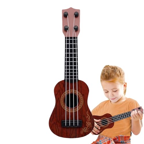 Kinder-Ukulele – Kleines Gitarren-Musikspielzeug Zur Aufklärung, Klassisches Ukulelen-Gitarren-Musikinstrument, Tragbares 4-saitiges Musik-Lernspielzeug Für Anfänger - Bräunen von Generisch