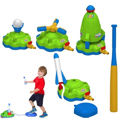 Kinder Wassersprenger Für Garten | 4-in-1 Wassersprinkler Outdoor Spielzeug - Raketenstart 360° Drehendes Baseballspiel, Interaktives Spielzeug Ab 3 Bis 12 Jahren Kinder Wassersprenger Für Garten | 4-in-1 Wassersprinkler Outdoor Spielzeug - Raketenstart 360° Drehendes Baseballspiel, Interaktives Spielzeug Ab 3 Bis 12 Jahren von Generisch