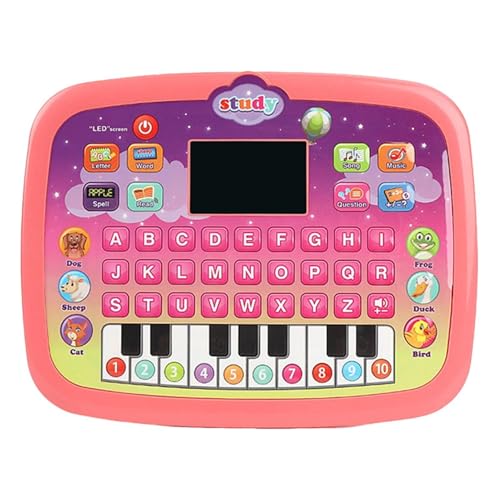 Kinder tun so, als ob sie Laptop-Computer | Kid Pretend Play Laptop,Singen und lernen Laptop-Spielzeug mit Lichtern, Geräuschen und Musik fördert die Buchstaben-, Zahlen-, Formen- und Tiererkennung fü von Generisch