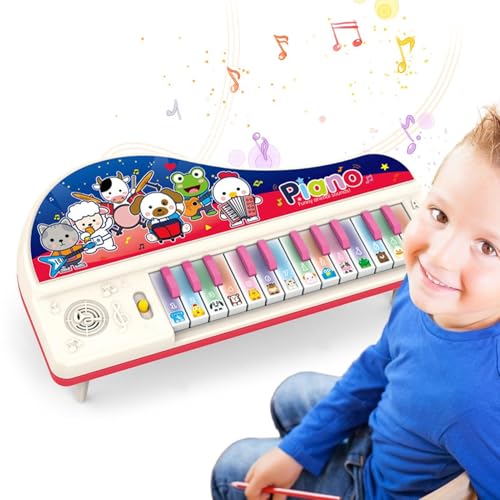 Kinderklavier - Klavier-Spielzeug-Tastatur-Musikinstrument,Niedliche Tier-Mini-Musikspielzeuge zum musikalischen Lernen, lustiges und lehrreiches Geschenk für und Mädchen von Generisch