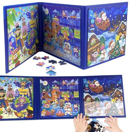 Kinderpuzzle,Rahmenpuzzle,Magnetische Puzzles,1 Stück Tier Puzzle Magnetische Puzzles für Kinder 3 4 5 Jahre Reisespiele Kinder Lernspielzeug für Kinder Kinderpuzzle Magnetspiel. von Generisch