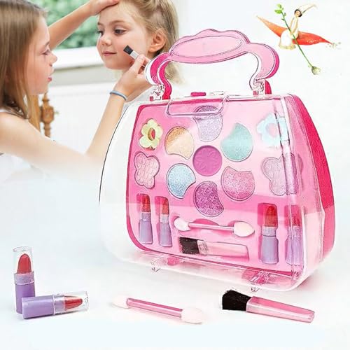 Kinderschminke Set Mädchen – Schminkkoffer für Kinder, Schminkset für Mädchen, Kreatives Makeup Spielzeug für Kinder ab 3 Jahren, Geschenke für Mädchen 3 4 5 6 7 8 9 10 Jahre (A-01) von Generisch