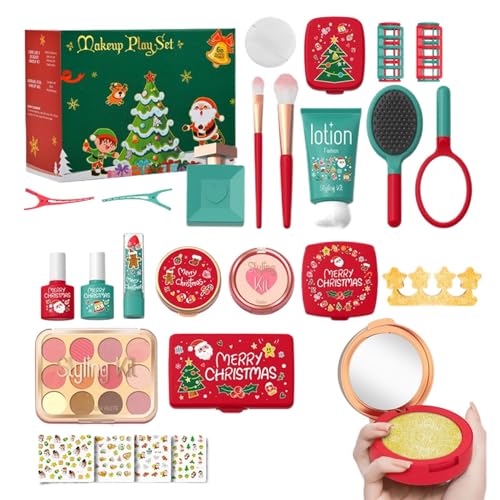 Kinderschminke | Weihnachten Mädchen Spielzeug Spielkosmetik Set | Geruchloses Spielmake-up Set für Vorschule Kinderkrippe Zuhause Mädchen 3-5 Kindergarten Spielzimmer | Kinderschminke | Weihnachten Mädchen Spielzeug Spielkosmetik Set | Geruchloses Spielmake-up Set für Vorschule Kinderkrippe Zuhause Mädchen 3-5 Kindergarten Spielzimmer | von Generisch