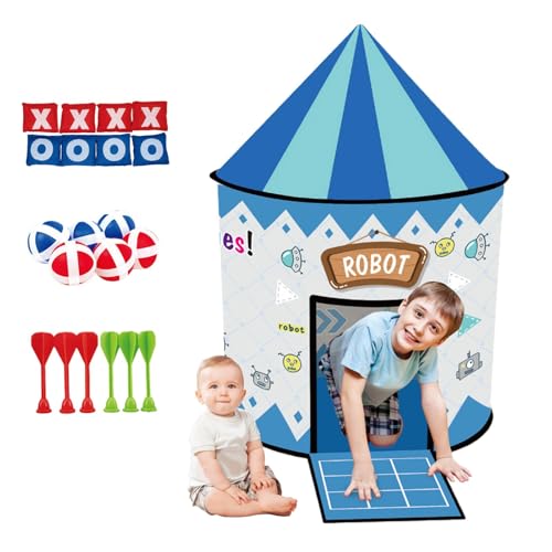 Kinderspielzelt-Set, Kinderzeltspielzeug | 4-in-1-Sitzsack-Wurfspiel für Kinder, Spiele für Kinder im Freien - Klappbares Sitzsackspiel für Kinder, Outdoor-Spielzeug für drinnen und draußen von Generisch