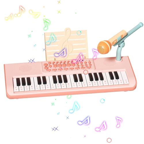 Kindertastatur | 37 Tasten Elektronisches Musikinstrument Piano | Musikalisches Lernspielzeug für Anfänger, Kinder, und Mädchen von Generisch