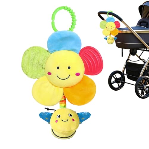 Kinderwagen Hangable Toys, Hangable Spielzeug - Kinderwagenspielzeug mit hängbar sensorischen Aktivitätsspielzeug,Hautfreundliche Autositze Mobile Rassel für Kleinkind von Generisch